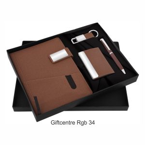 Giftcentre Rgb 34 Diary Pen, Keychain and Business card holder gift set